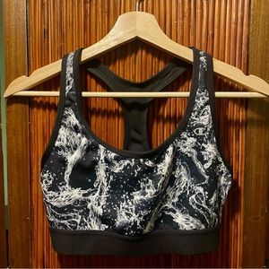 Champion Water Splash Graphic Racerback Sports Bra